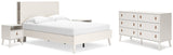 Aprilyn Full Bookcase Bed with Dresser and 2 Nightstands in White