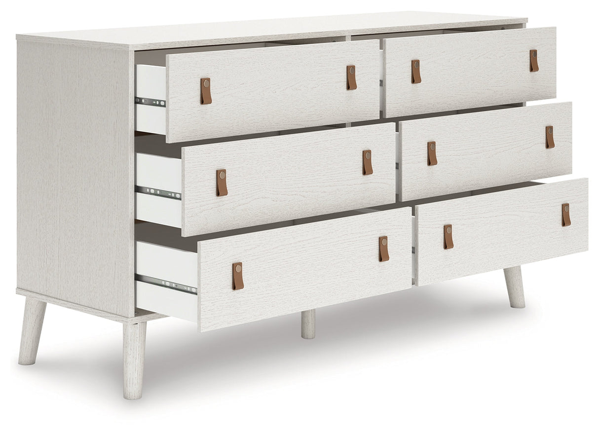 Aprilyn Full Bookcase Bed with Dresser and 2 Nightstands in White