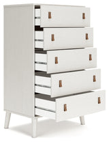 Aprilyn Full Bookcase Bed with Dresser, Chest and 2 Nightstands in White