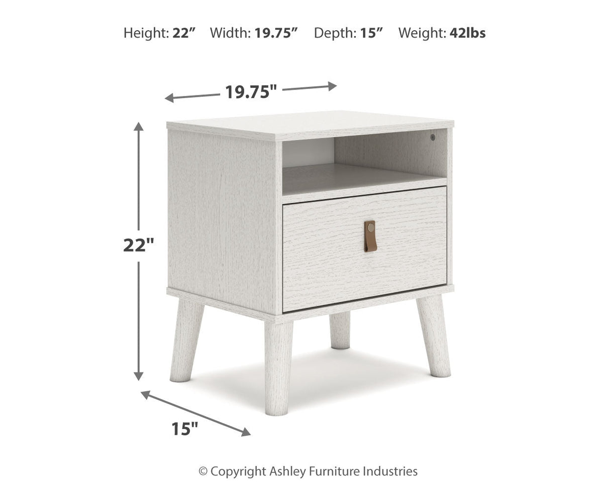 Aprilyn Full Bookcase Bed with Dresser, Chest and Nightstand in White