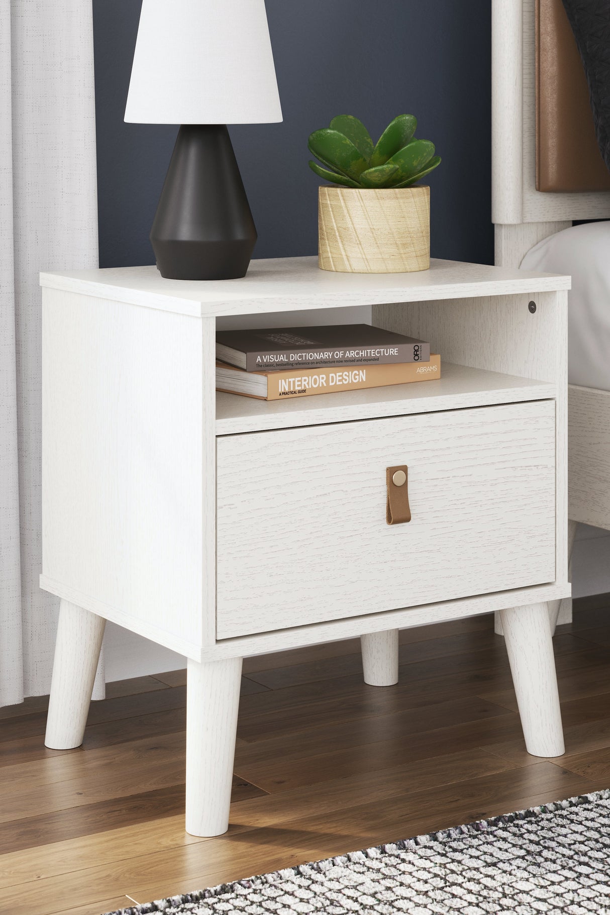 Aprilyn Full Bookcase Bed with Dresser, Chest and Nightstand in White