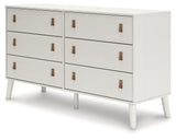 Aprilyn Full Bookcase Bed with Dresser in White