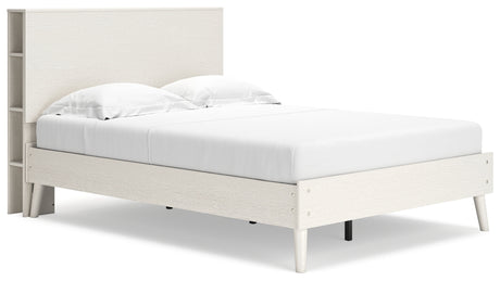 Aprilyn Full Bookcase Bed with Dresser in White