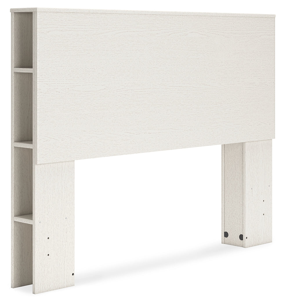 Aprilyn Full Bookcase Headboard with Dresser and 2 Nightstands in White