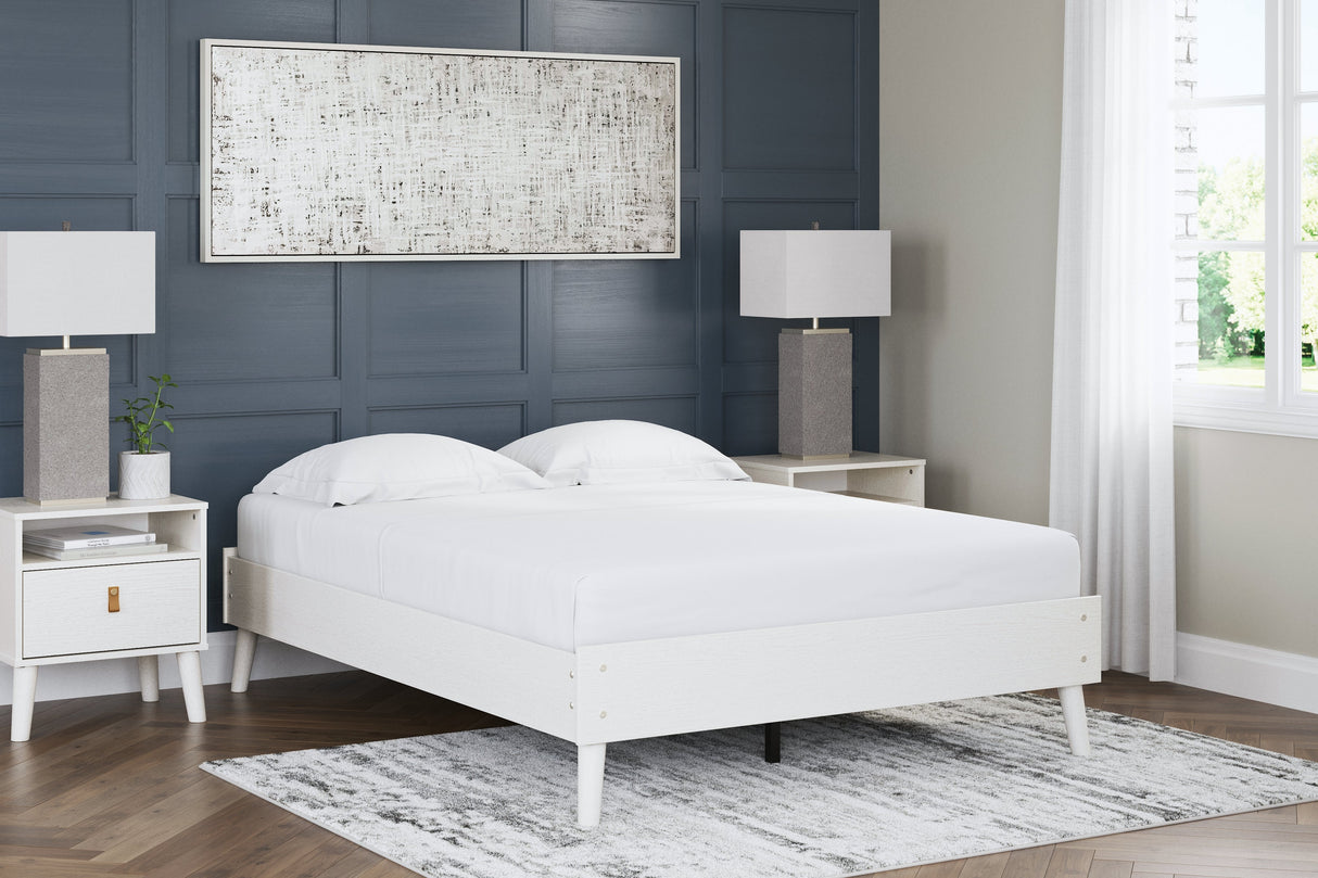 Aprilyn Full Platform Bed with Dresser and 2 Nightstands in White