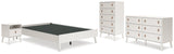 Aprilyn Full Platform Bed with Dresser, Chest and Nightstand in White