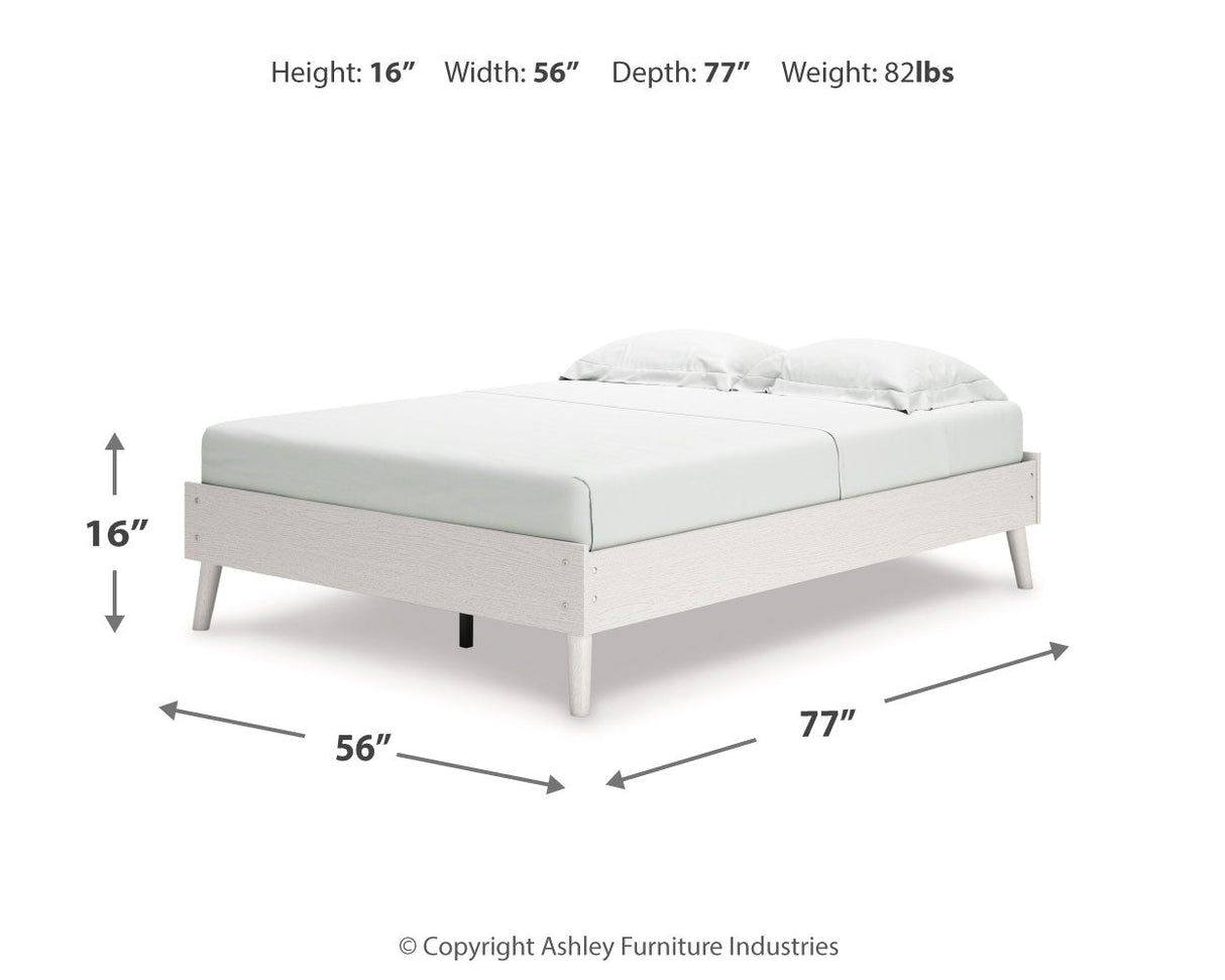 Aprilyn Full Platform Bed with Dresser in White