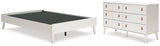 Aprilyn Full Platform Bed with Dresser in White