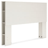 Aprilyn Queen Bookcase Headboard with Dresser and 2 Nightstands in White