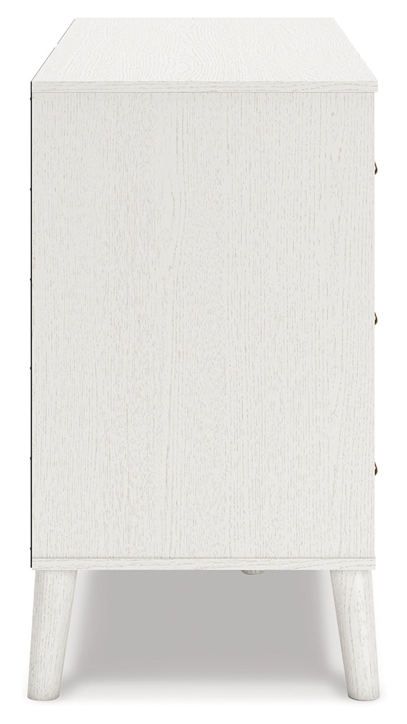 Aprilyn Queen Bookcase Headboard with Dresser in White