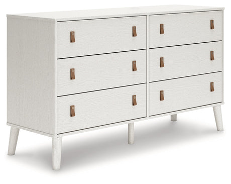 Aprilyn Queen Panel Headboard with Dresser and 2 Nightstands in White