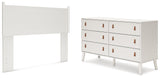 Aprilyn Queen Panel Headboard with Dresser in White