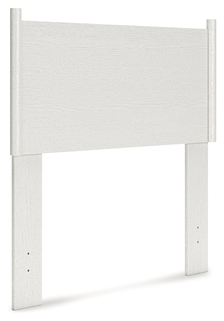 Aprilyn Twin Panel Headboard with Dresser and 2 Nightstands in White