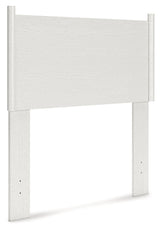 Aprilyn Twin Panel Headboard with Dresser and 2 Nightstands in White