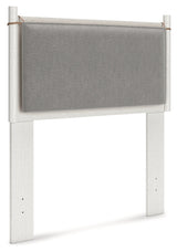 Aprilyn Twin Panel Headboard with Dresser and Chest in White