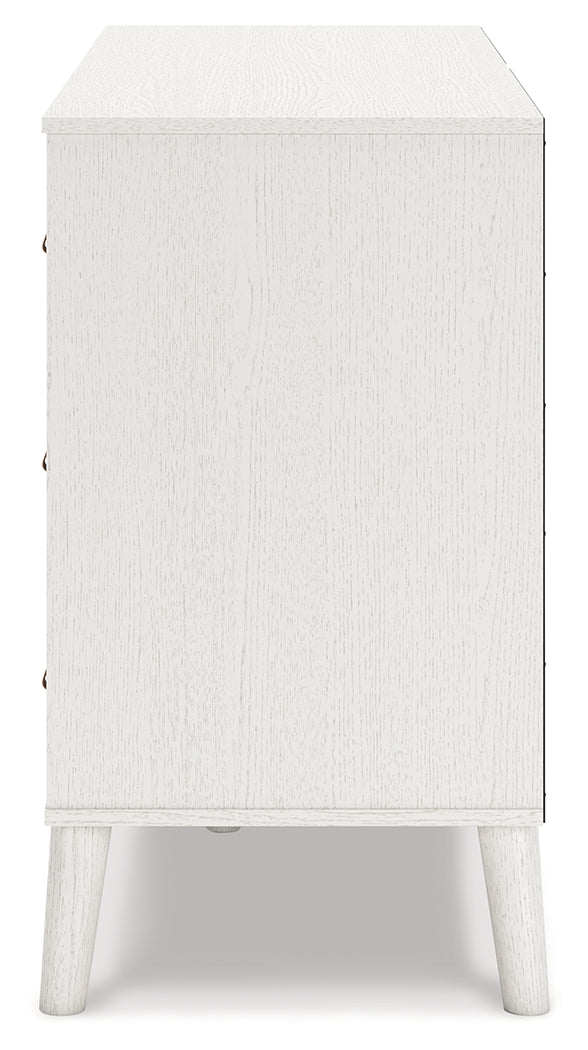 Aprilyn Twin Panel Headboard with Dresser in White