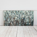 White Blooms with Navy II (MC) by Mercana Studio a Hand Embellished Textured Canvas by Mercana at Eve Furniture