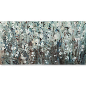 White Blooms with Navy II (MC) by Mercana Studio a Hand Embellished Textured Canvas by Mercana at Eve Furniture