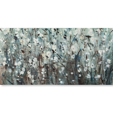 White Blooms with Navy II (MC) by Mercana Studio a Hand Embellished Textured Canvas by Mercana at Eve Furniture