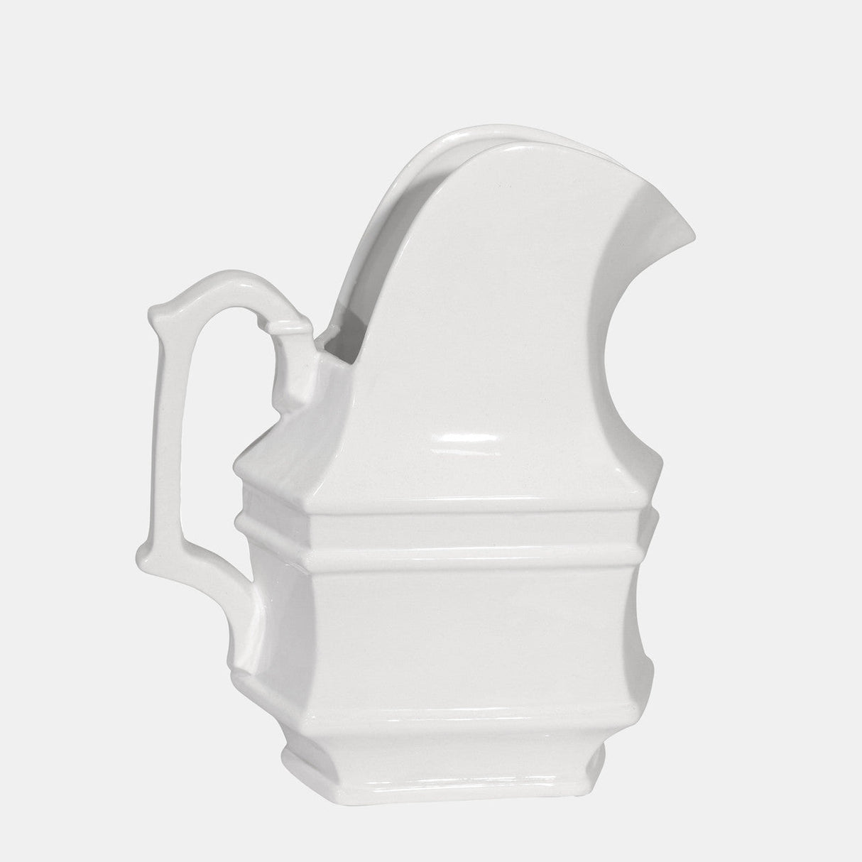 White/blue Ceramic Pitcher