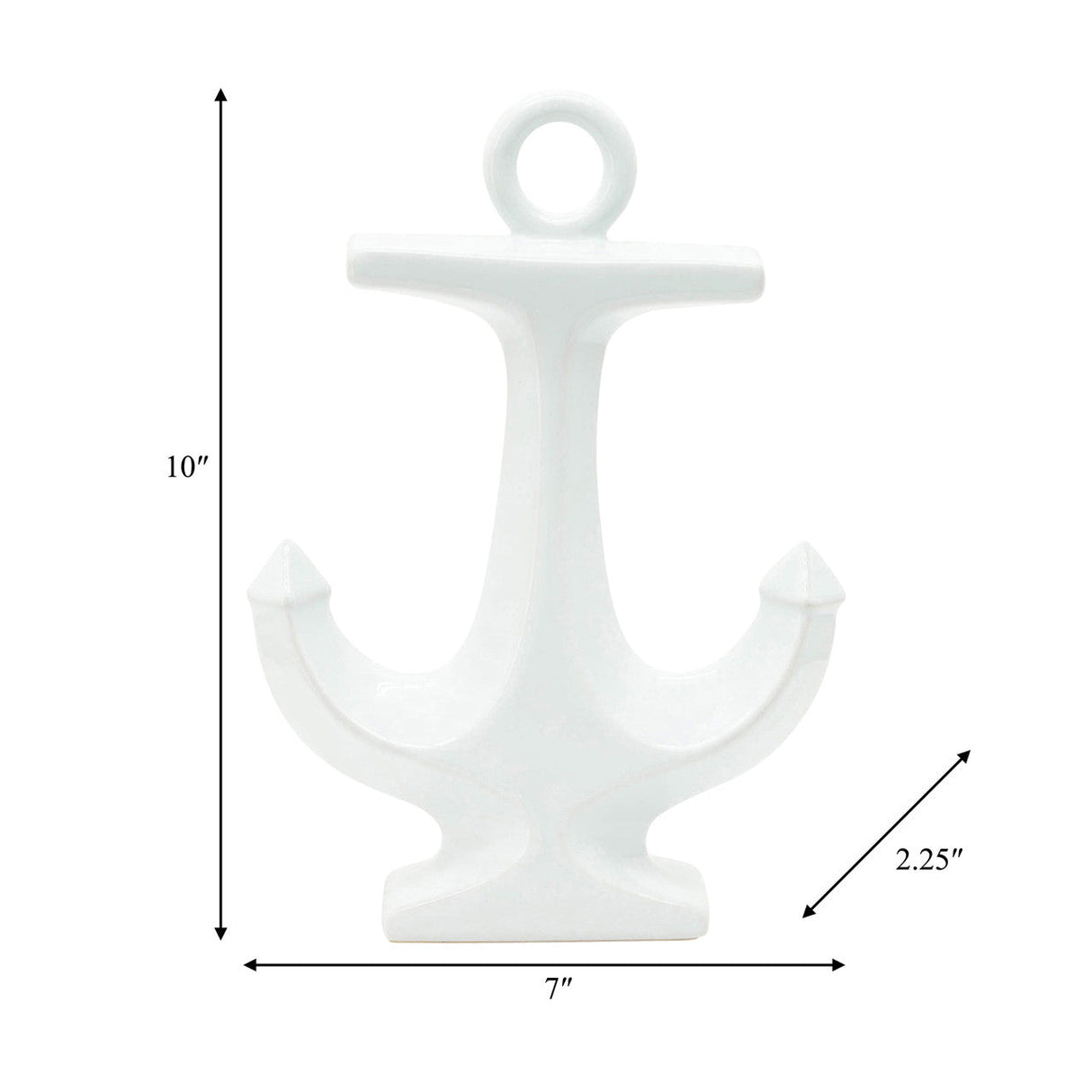 White Ceramic Anchor 10"