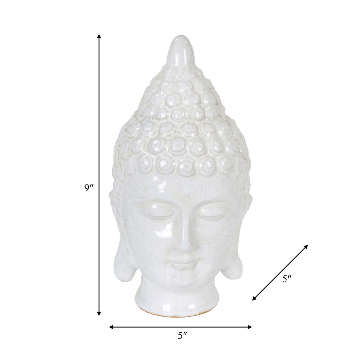 White Ceramic Buddha Head