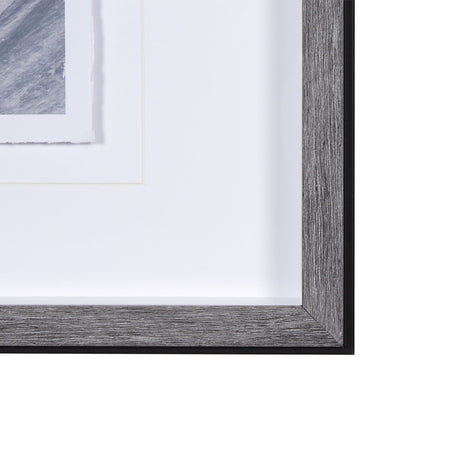White Horse Portrait by Mercana Studio Hand Embellished Textured Framed Art Print Matted under Glass by Mercana at Eve Furniture
