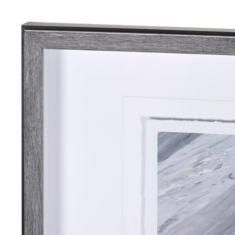 White Horse Portrait by Mercana Studio Hand Embellished Textured Framed Art Print Matted under Glass by Mercana at Eve Furniture