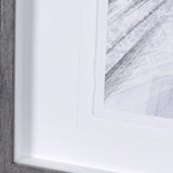 White Horse Portrait by Mercana Studio Hand Embellished Textured Framed Art Print Matted under Glass by Mercana at Eve Furniture