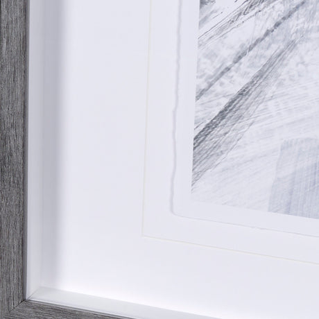 White Horse Portrait by Mercana Studio Hand Embellished Textured Framed Art Print Matted under Glass by Mercana at Eve Furniture