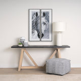 White Horse Portrait by Mercana Studio Hand Embellished Textured Framed Art Print Matted under Glass by Mercana at Eve Furniture