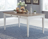 Skempton Two-tone Dining Table, 2 Chairs, and Bench