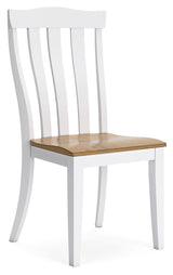 Ashbryn Dining Table and 2 Chairs and Bench in White/Natural