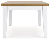 Ashbryn Dining Table and 2 Chairs and Bench in White/Natural