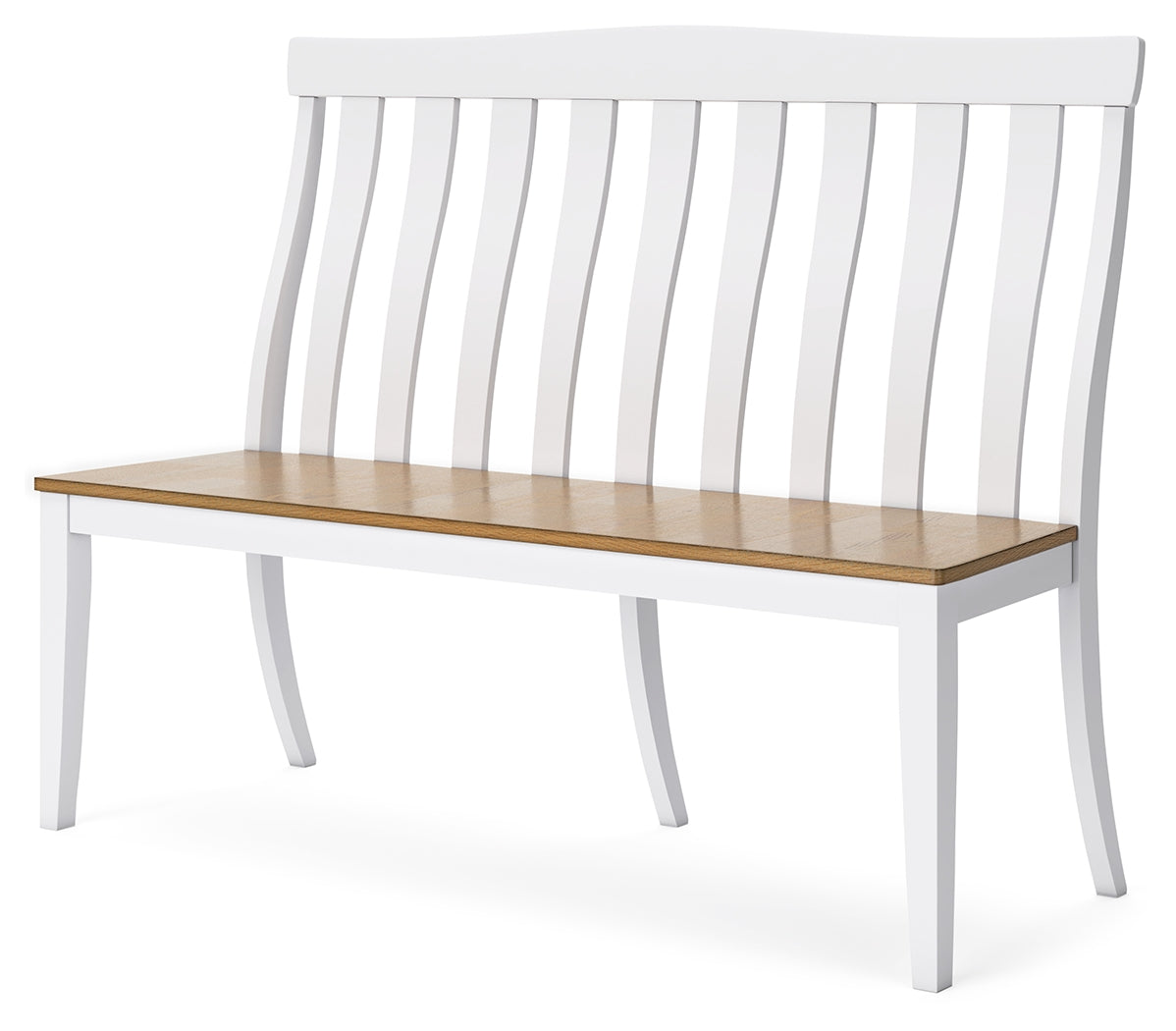 Ashbryn Dining Table and 2 Chairs and Bench in White/Natural