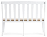 Ashbryn Dining Table and 2 Chairs and Bench in White/Natural