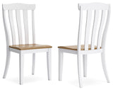 Ashbryn Dining Table and 2 Chairs and Bench in White/Natural