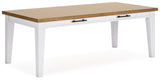 Ashbryn Dining Table and 2 Chairs and Bench in White/Natural