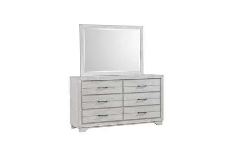 White Sands Chalk Bedroom Mirror (Mirror Only) by Crown Mark at Eve Furniture