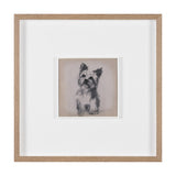 White Scottie by Mercana Studio Hand-Embellished Framed Artwork Matted under Glass by Mercana at Eve Furniture