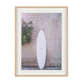White Surfboard by Shot By Clint Framed Photo Print Matted under Glass by Mercana at Eve Furniture