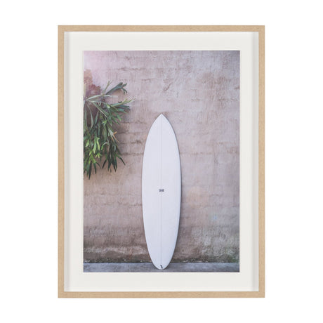 White Surfboard by Shot By Clint Framed Photo Print Matted under Glass by Mercana at Eve Furniture