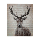 White Tail II Deer Original Hand Painted on Wood Oil Painting by Mercana at Eve Furniture