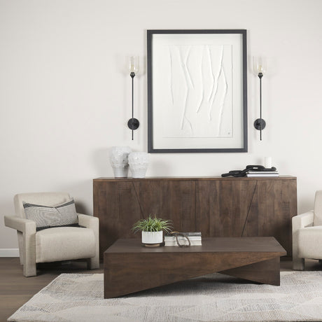 White Vines I by Studio M a handmade Original Framed 3D Textured Artwork under Glass by Mercana at Eve Furniture