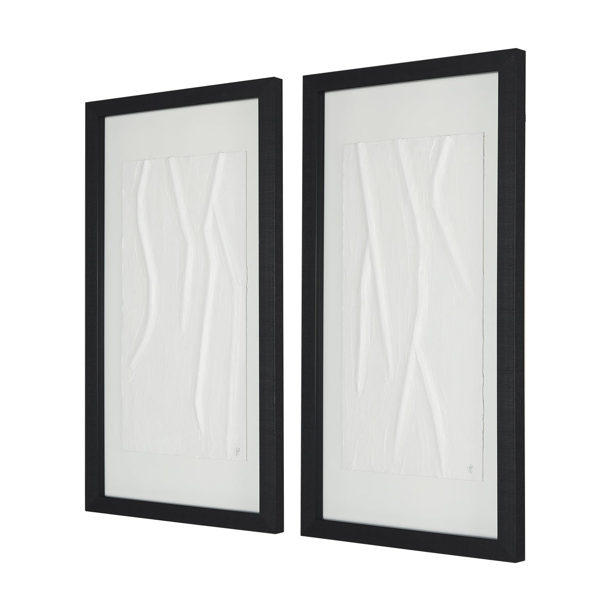 White Vines I (SET OF 2) by Studio M a handmade Original Framed 3D Textured Artwork under Glass by Mercana at Eve Furniture