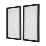White Vines I (SET OF 2) by Studio M a handmade Original Framed 3D Textured Artwork under Glass by Mercana at Eve Furniture