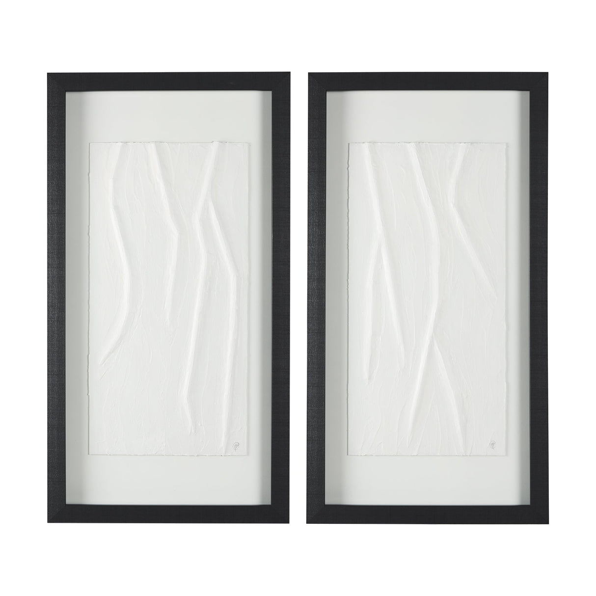White Vines I (SET OF 2) by Studio M a handmade Original Framed 3D Textured Artwork under Glass by Mercana at Eve Furniture