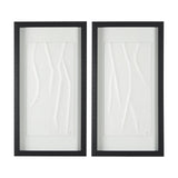 White Vines I (SET OF 2) by Studio M a handmade Original Framed 3D Textured Artwork under Glass by Mercana at Eve Furniture