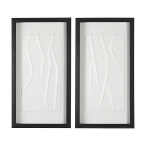 White Vines I (SET OF 2) by Studio M a handmade Original Framed 3D Textured Artwork under Glass by Mercana at Eve Furniture