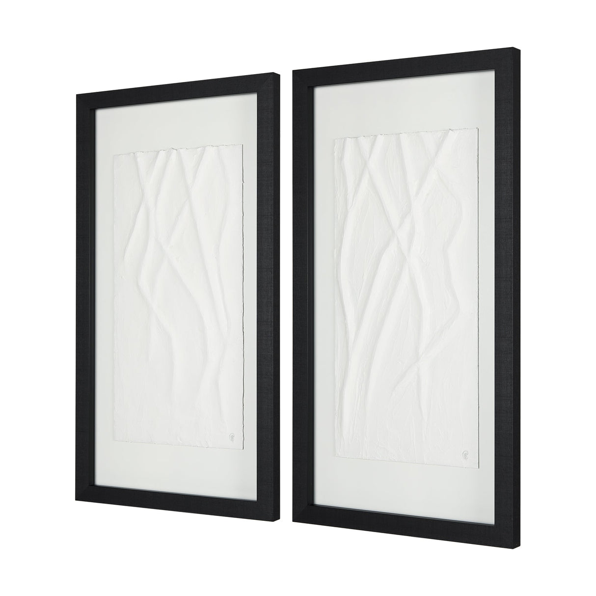 White Vines II (SET OF 2) by Studio M a handmade Original Framed 3D Textured Artwork under Glass by Mercana at Eve Furniture